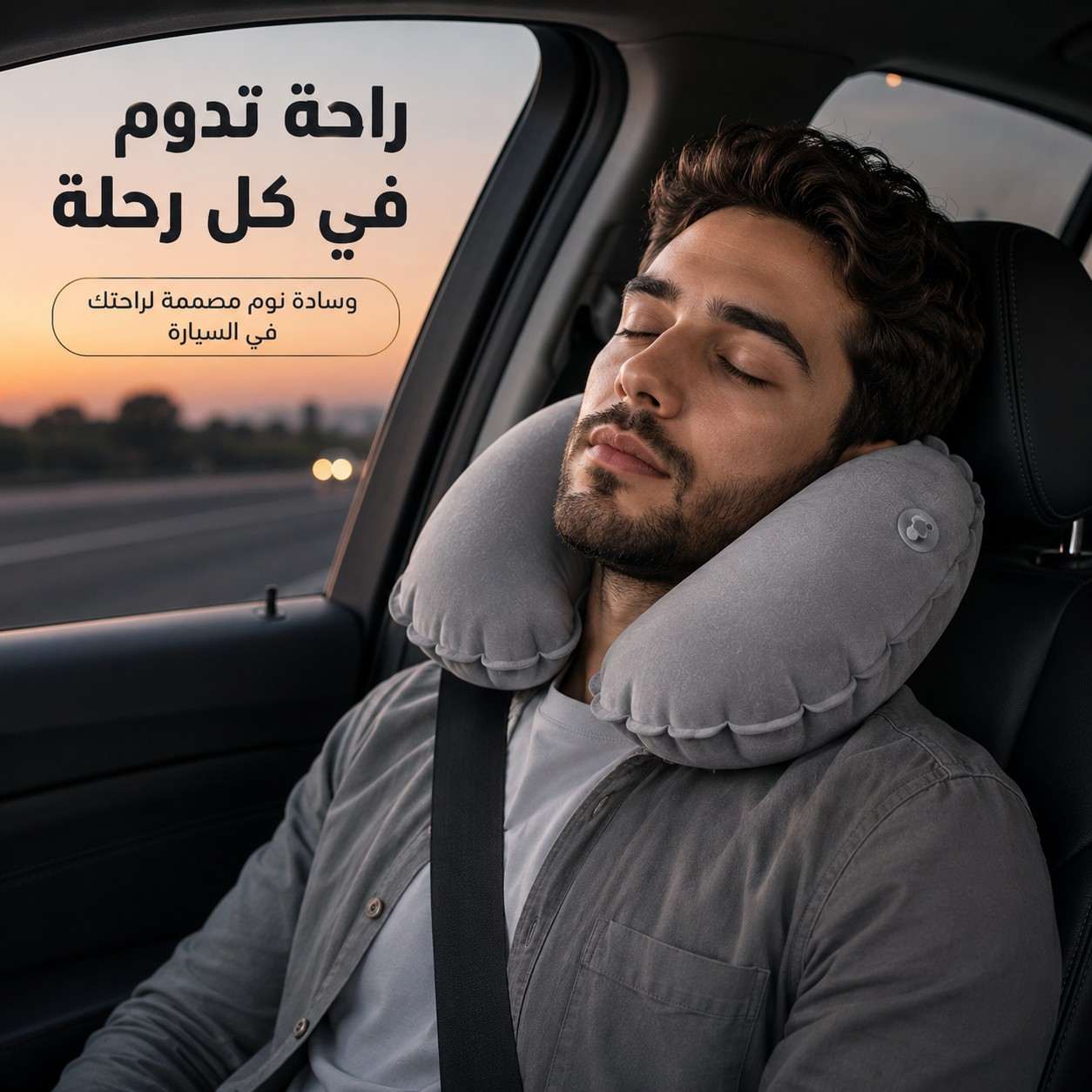 الوسادة في السيارة