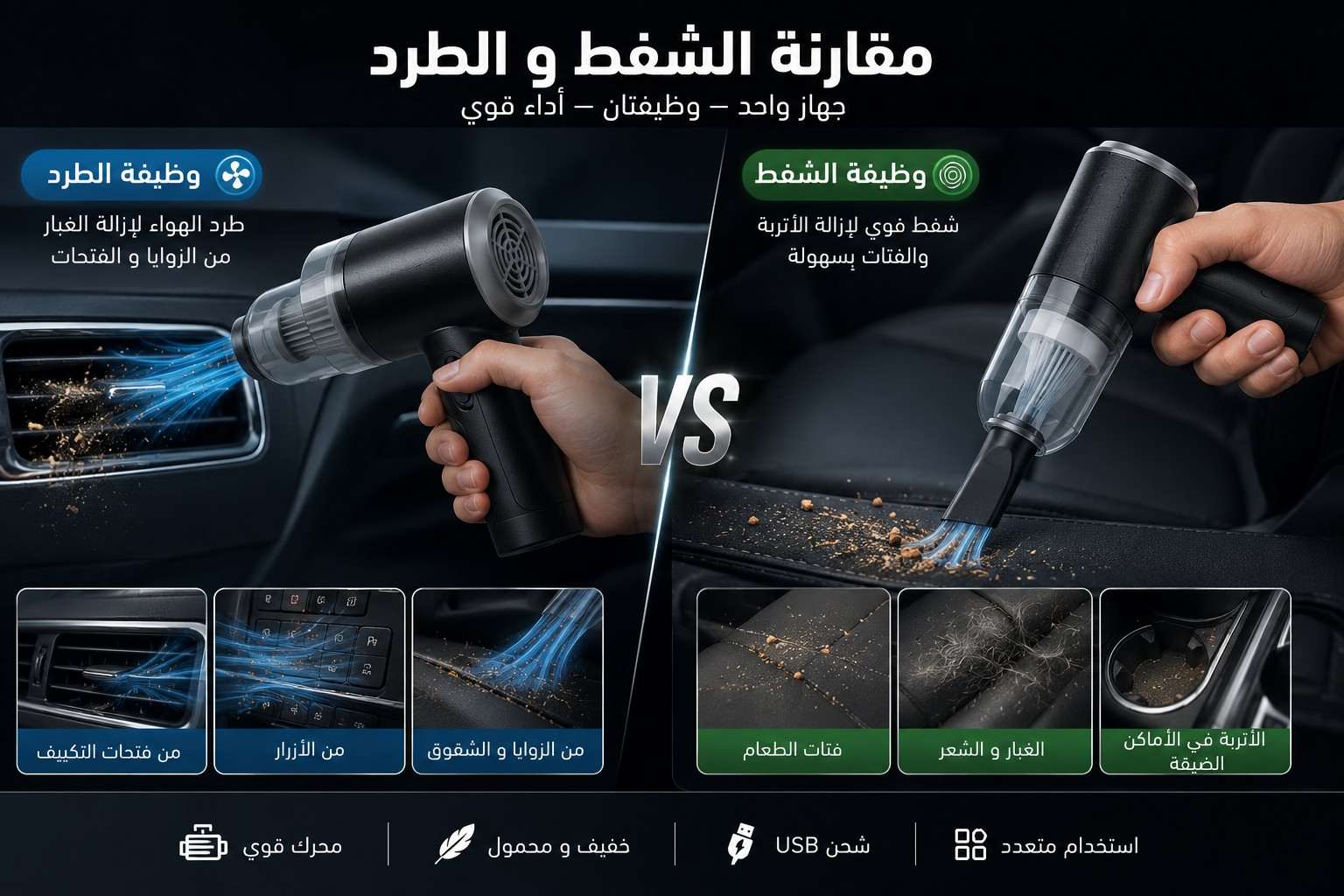 مقارنة شفط طرد
